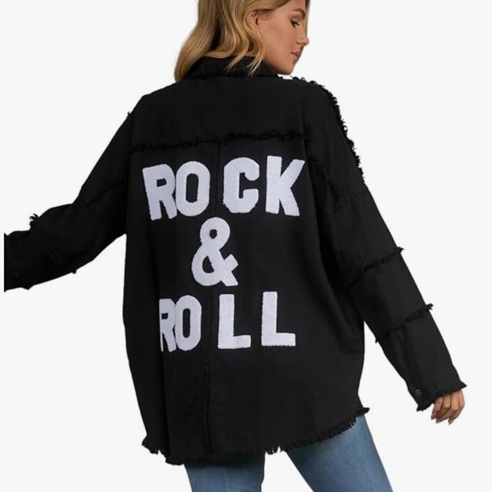 Like New Devan Jacket Rock and Roll Distressed Button Up Jacket